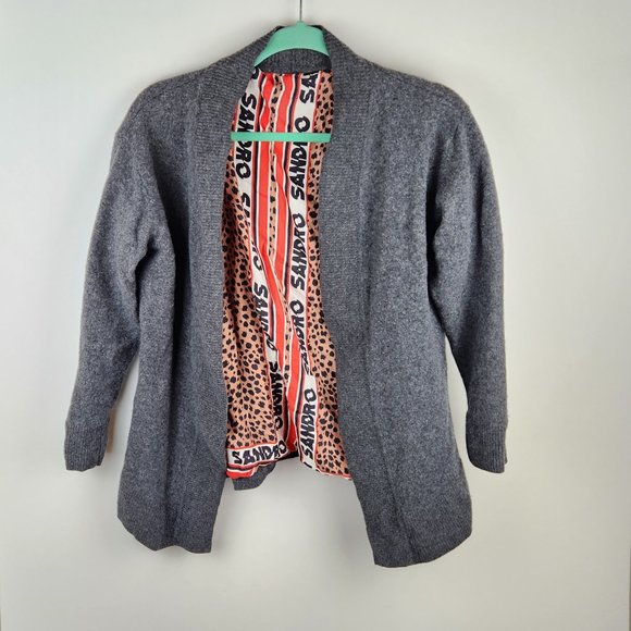 Sandro Sweaters - Sandro Paris Wool Silk Reversible Open Front Cardigan Sweater sz 1/S SHRUNKEN